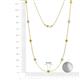 2 - Adia (9 Stn/4mm) Yellow and White Diamond on Cable Necklace 