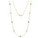 1 - Adia (9 Stn/4mm) Diamond and Lab Created Alexandrite on Cable Necklace 