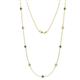 1 - Adia (9 Stn/4mm) Emerald and Diamond on Cable Necklace 