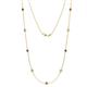 1 - Adia (9 Stn/4mm) Smoky Quartz and Diamond on Cable Necklace 