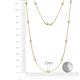 2 - Asta (11 Stn/3.4mm) White Sapphire on Cable Necklace 