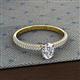 2 - Serina Classic Oval Cut and Round Diamond 3 Row Shank Engagement Ring 