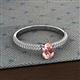 2 - Serina Classic Oval Cut Morganite and Round Diamond 3 Row Shank Engagement Ring 