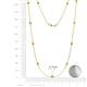 2 - Asta (11 Stn/2.7mm) Yellow Diamond on Cable Necklace 