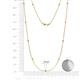 2 - Asta (11 Stn/2mm) Petite Yellow Sapphire and Diamond on Cable Necklace 