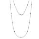 1 - Asta (11 Stn/2mm) Petite Black and White Diamond on Cable Necklace 