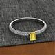 2 - Serina Classic Emerald Cut Yellow Sapphire and Round Diamond 3 Row Shank Engagement Ring 