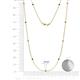 2 - Asta (11 Stn/2mm) Petite Blue Diamond and Lab Grown Diamond on Cable Necklace 