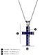 3 - Ethel Blue Sapphire Cross Pendant 
