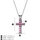 3 - Ethel Pink Tourmaline Cross Pendant 