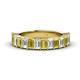 1 - Alaya Emerald Cut Yellow Sapphire and Diamond 14 Stone Wedding Band 