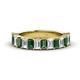 1 - Alaya Emerald Cut Diamond and Lab Created Alexandrite 14 Stone Wedding Band 