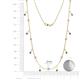 4 - Belina (17 Stn/2mm) Round Iolite and Diamond Drop Station Necklace 