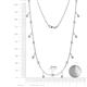 4 - Belina (17 Stn/2mm) Round Peridot and Diamond Drop Station Necklace 