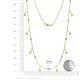 4 - Belina (17 Stn/2mm) Round Yellow Sapphire and Diamond Drop Station Necklace 