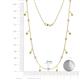 4 - Belina (17 Stn/2mm) Yellow and White Diamond Drop Station Necklace 
