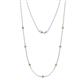 1 - Salina (7 Stn/2.6mm) Round Yellow and White Diamond on Cable Necklace 