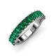 4 - Alaya Emerald Cut Emerald 14 Stone Wedding Band 