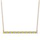 1 - Noya 2.00 mm Round Yellow Sapphire and Diamond Horizontal Bar Pendant Necklace 