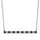 1 - Noya 2.50 mm Round Black and White Diamond Horizontal Bar Pendant Necklace 