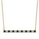 1 - Noya 2.50 mm Round Black and White Diamond Horizontal Bar Pendant Necklace 