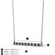 2 - Noya 2.00 mm Round Black and White Diamond Horizontal Bar Pendant Necklace 