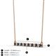 2 - Noya 2.50 mm Round Black and White Diamond Horizontal Bar Pendant Necklace 