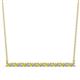 1 - Noya 2.00 mm Round Yellow Sapphire and Lab Grown Diamond Horizontal Bar Pendant Necklace 