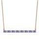 1 - Noya 2.50 mm Round Tanzanite and Lab Grown Diamond Horizontal Bar Pendant Necklace 
