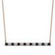 1 - Noya 2.50 mm Round Black Diamond and White Lab Grown Diamond Horizontal Bar Pendant Necklace 