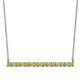 1 - Noya 2.50 mm Round Yellow Diamond and White Lab Grown Diamond Horizontal Bar Pendant Necklace 