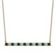 1 - Noya 2.50 mm Round Lab Grown Diamond and Alexandrite Horizontal Bar Pendant Necklace 