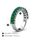 5 - Alaya Emerald Cut Emerald 14 Stone Wedding Band 