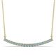 1 - Nancy 2.00 mm Round Aquamarine Curved Bar Pendant Necklace 