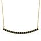 1 - Nancy 2.00 mm Round Black Diamond Curved Bar Pendant Necklace 