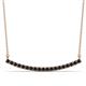 1 - Nancy 2.00 mm Round Black Diamond Curved Bar Pendant Necklace 