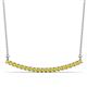 1 - Nancy 2.00 mm Round Yellow Sapphire Curved Bar Pendant Necklace 