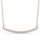 1 - Nancy 2.00 mm Round White Sapphire Curved Bar Pendant Necklace 