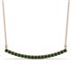 1 - Nancy 2.00 mm Round Lab Created Alexandrite Curved Bar Pendant Necklace 