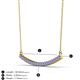 2 - Nancy 2.00 mm Round Tanzanite Curved Bar Pendant Necklace 