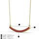 2 - Nancy 2.00 mm Round Ruby Curved Bar Pendant Necklace 