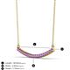 2 - Nancy 2.00 mm Round Amethyst Curved Bar Pendant Necklace 
