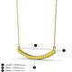 2 - Nancy 2.00 mm Round Yellow Sapphire Curved Bar Pendant Necklace 