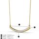 2 - Nancy 2.00 mm Round White Sapphire Curved Bar Pendant Necklace 