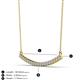 2 - Nancy 2.00 mm Round Diamond Curved Bar Pendant Necklace 