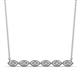 1 - Nova 1.20 mm Petite Round Diamond Marquise Bar Pendant Necklace 