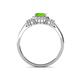 4 - Josie Rainbow Emerald Cut Peridot and Round Diamond Halo Engagement Ring 