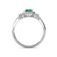 4 - Josie Rainbow Emerald Cut Lab Created Emerald and Round Diamond Halo Engagement Ring 