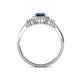 4 - Josie Rainbow Emerald Cut London Blue Topaz and Round Diamond Halo Engagement Ring 
