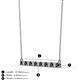 2 - Noya 2.50 mm Round Black Diamond and White Lab Grown Diamond Horizontal Bar Pendant Necklace 